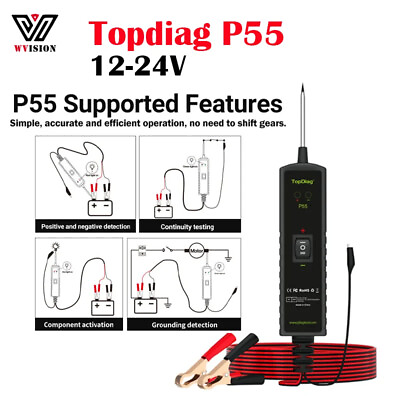 #ad JDiag P55 Power Circuit Probe Tester Automotive Electric Tester Tool 12 24V NEW $22.45