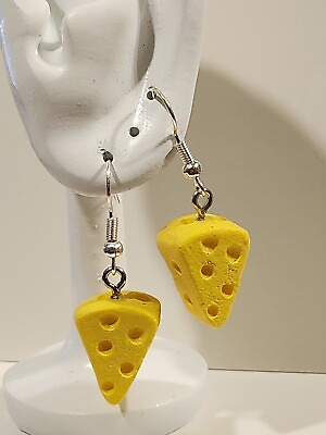 #ad Cheese Earrings Fun Novelty Resin Earrings $8.89