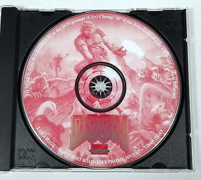 #ad DOOM LASER MAGIC COMPUTER GAME PC CD DOS DISC ONLY $6.99