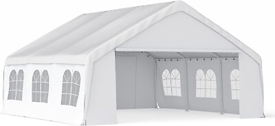 #ad 20#x27;x20#x27; Carport Canopy Gazebo Heavy Duty Wedding Party Event Tent Garage Outdoor $395.59