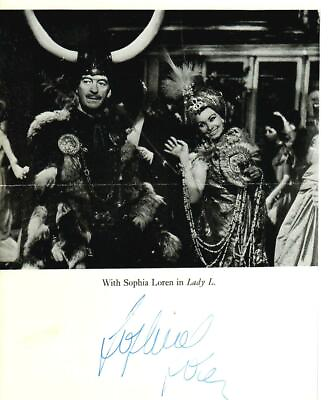 #ad quot;Sex Symbolquot; Sophia Loren Signed 5X6.6 Magazine Photo COA $69.99