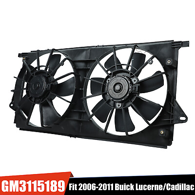 #ad Dual AC Condenser Radiator Cooling Fan For 2006 2011 Cadillac DTS Buick Lucerne $70.99