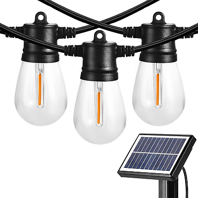 #ad 48Ft Solar String Light Outdoor USB Rechargeable Patio Solar Outdoor Lights wit $39.51