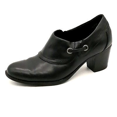 #ad Yuu Womens Ankle Boot Shoe Nelman Black Slip On Elastic Block Heel 8 $19.54