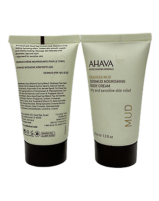 #ad Ahava Deadsea Mud Dermud Nourishing Body Cream 40ml 1.3fl Lot Of 2 New See Pics $15.99