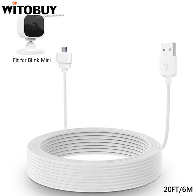#ad 20FT 6m USB Power Cable Power Cord for Blink Mini Lengthen Charging Cable $10.99