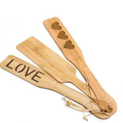 #ad Spanking Paddle Bamboo Flogger Whip Hollow Couples Bondage Kinky Fetish Sex Toys $9.99
