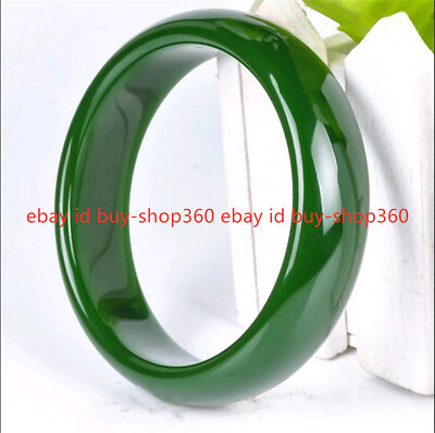 #ad Genuine Natural Green Jadeite Jade Gemstone Bangle Bracelet 56 66mm Jewelry $12.99