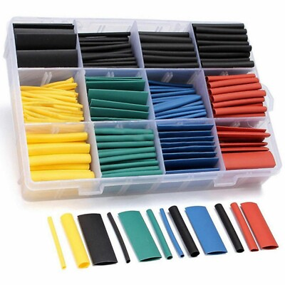 #ad 565pcs 2:1 Heat Shrink Tube Tubing Sleeving Wrap Wire cable Insulated Assorted $4.95