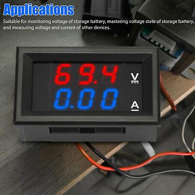 Digital Volt Amp Combo Meter Battery Power Monitor Meter with Shunt U3E5 $3.46