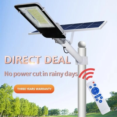 #ad #ad 1600W Commercial Solar Street Light IP65 Dusk To Dawn Road LED LampRemotePole $99.99