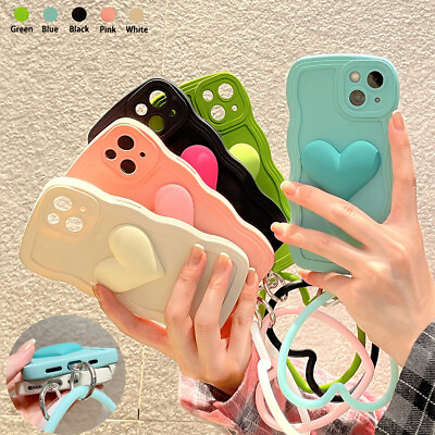 #ad Case Cute Love Wristband Shockproof Soft Back Cover For iPhone 15Pro Max 14 XR 7 $7.25