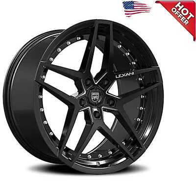 #ad #ad 4ea 20quot; Staggered Lexani Wheels Spike Gloss Black Rims S42 $1619.00