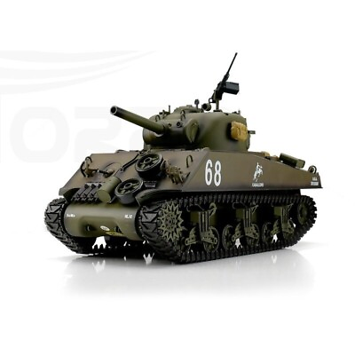#ad Henglong 2.4G 1 16 RTR RC TankTK7.0 M4A3 Sherman Tank 3898 Sound Light Battery $319.99