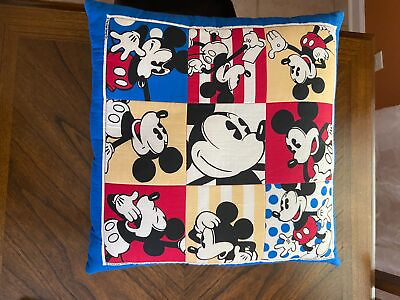 #ad Vintage Disney Mickey Mouse Home Decor House Pillow Patch Set $25.00