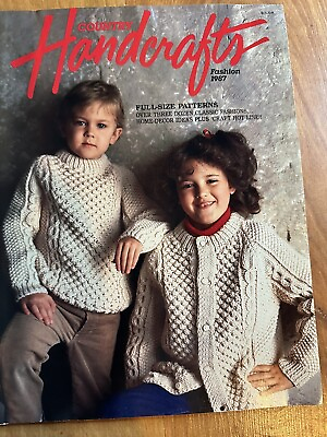 #ad Country Handcrafts Magazine Fashion 1987 Full Size Patterns Sewing $10.00