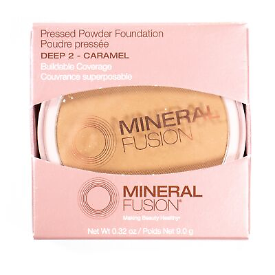 #ad Mineral Fusion Pressed Powder Foundation Deep 2 Caramel 0.32 oz NIB New $14.98