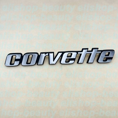 #ad 1 piece Corvette Rear Bumper Emblems For 1976 1979 C3 Badges New $29.89