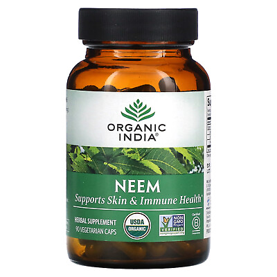 #ad Organic India Organic Neem 90 Veg Caps Gluten Free Kosher Non GMO Organic $20.03