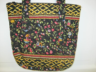 #ad Vera Bradley Purse Petite Villager Bag Ming Pattern 10 x 10 x 2.5 GUC $12.95
