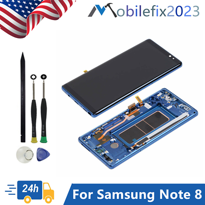 #ad OEM For Samsung Galaxy Note 8 SM N950 Display LCD Touch Screen Frame Digitizer $124.99