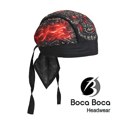 #ad Headwrap SKULL MADE OF SKULLS Hot Leathers Premium Bandana Du Rag Sweatband $14.95