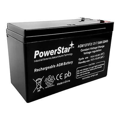#ad 12V 7.5Ah Rechargeable AGM Battery 12 Volt VRLA Deep Cycle Battery $21.99
