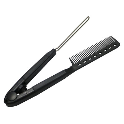 #ad Electric Heating Straighten Comb Flat Iron Comb Straightening Brush Comb $10.39