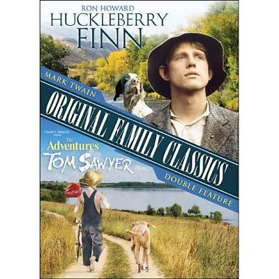 #ad Mark Twain Original Family Classics DVD Huckleberry Finn Adventure Tom Sawyer $6.99