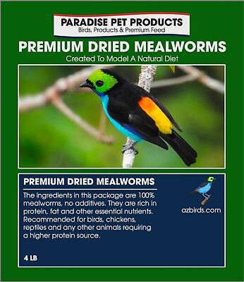 #ad 4 lb Dried Mealworms for Birds ReptilesChickensPond and Koi Fish $29.95