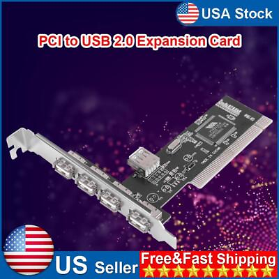 #ad 4 Ports 480Mb s PCI to USB 2.0 Adapter Card High Speed USB PCI Controller Cards $9.39