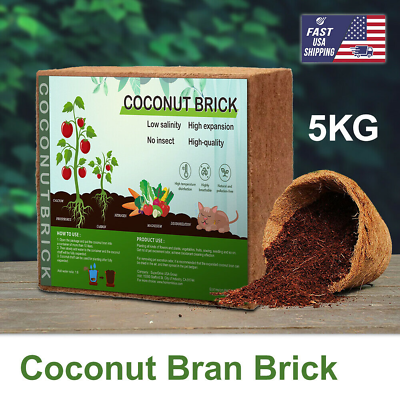 #ad 5000G Coco Coir Brick Coconut Fiber Growing Potting Soil Plant Growing Media US $21.98