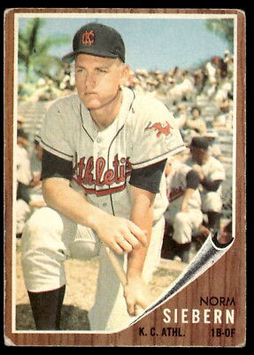 #ad 1962 Topps Baseball #275 Norm Siebern Kansas City Athletics $2.99
