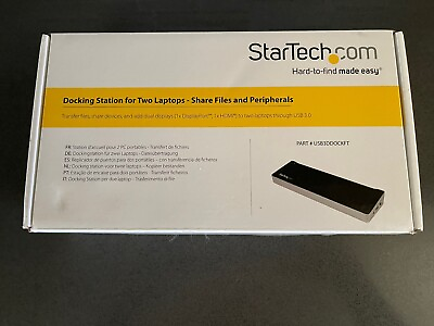 #ad StarTech.com USB 3.0 Docking Station for 2 x Laptops Desktop with file transfer $80.00