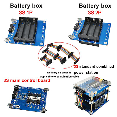 #ad DIY 3S1P 3S2P 12V 18650 Power Wall Battery Pack Holder 3S 30A BMS Battery Box $28.97