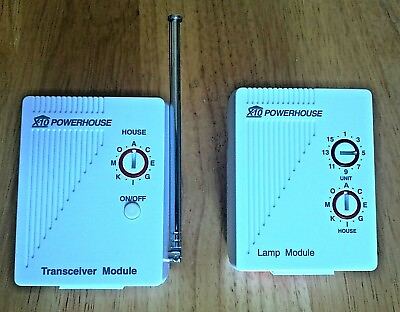 X10 TM751 Wireless Plug in Transceiver amp; Lamp Modules LM465 Combo White 2 Units $29.71