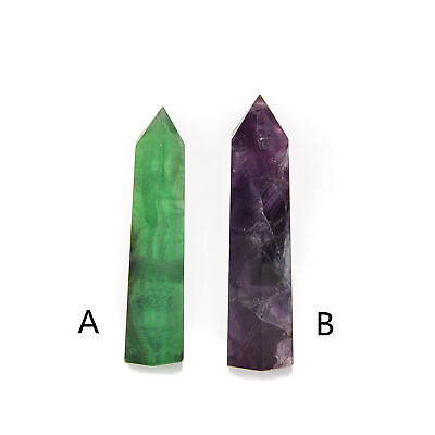 #ad #ad Green Purple Fluorite Tower Point Size 90mm 110mm $17.49