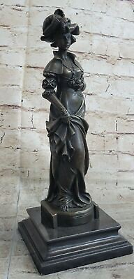 #ad Huge Sale Victorian Lady Bust Bronze Sculpture Deco Nouveau Figurine Home Deal $154.50