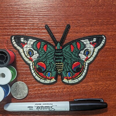 #ad Buckeye Butterfly Patch Insects Nature Wild Embroidered Iron On Patch 5x2.75quot; $6.00