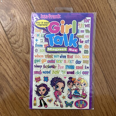 #ad Lisa Frank Girl Talk Rock Star Magnet Set VTG Vintage BNIB HTF $20.00