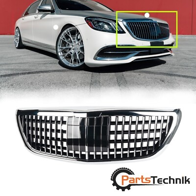 #ad Front Grille For 2014 2020 Mercedes Benz S Class W222 S450 Maybach Style $229.99