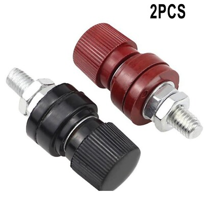 #ad 2PCS 38 Copper Battery Post Connector Kit Easy to Install RedBlack Marked $7.44