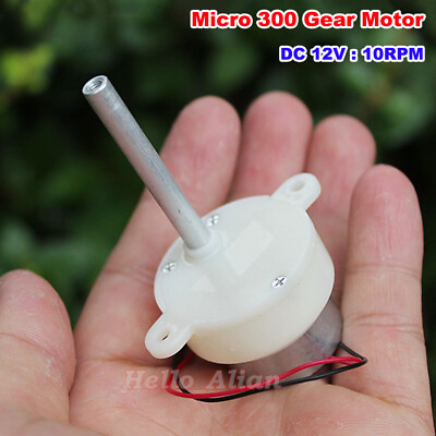 #ad DC 6V 9V 12V 10RPM Slow Speed Micro Small 300 Gearbox Gear Motor Long Shaft Toy $2.25