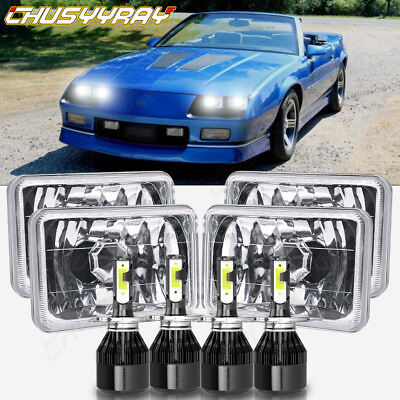 #ad For Chevrolet Camaro Iroc Z 4pcs DOT 4x6quot; LED Headlights Hi Lo Beam DRL Lamp $149.99