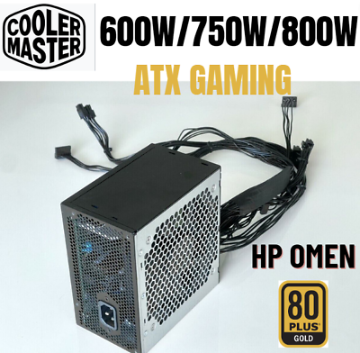 #ad NEW Cooler Master 600 750 800W Gaming Power Supply 80Plus Gold Certified ATX PSU $69.99
