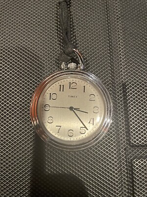 #ad Timex Silver Tone Metal Pendant Watch. As Is. Untested $10.00