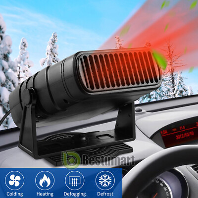 #ad 12 24V Car Heater Defroster Demister Heating Fan Plug in Cigarette Lighter Truck $16.17