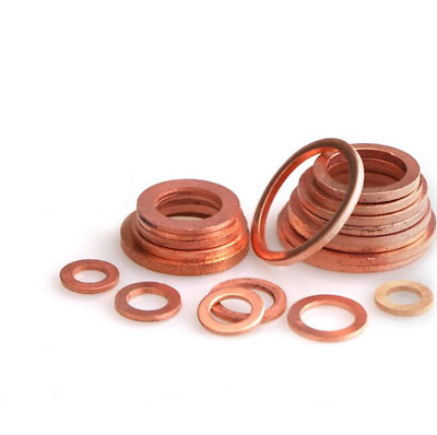 #ad ID=3 50mm All Size Solid Copper Flat Washers Gasket Metal Sealing Ring Pads Shim $4.05
