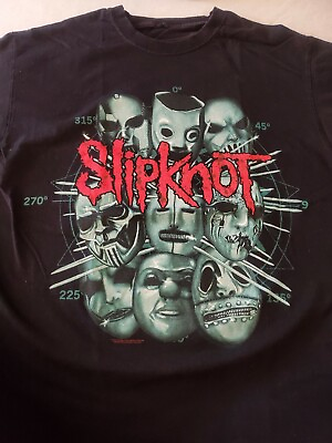 #ad Used Mens Black Slipknot T Shirt Sz Medium $125.00
