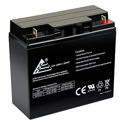 #ad 12V 18Ah SLA Sealed Lead Acid Replacement Battery for Universal Battery UB12180 $36.99